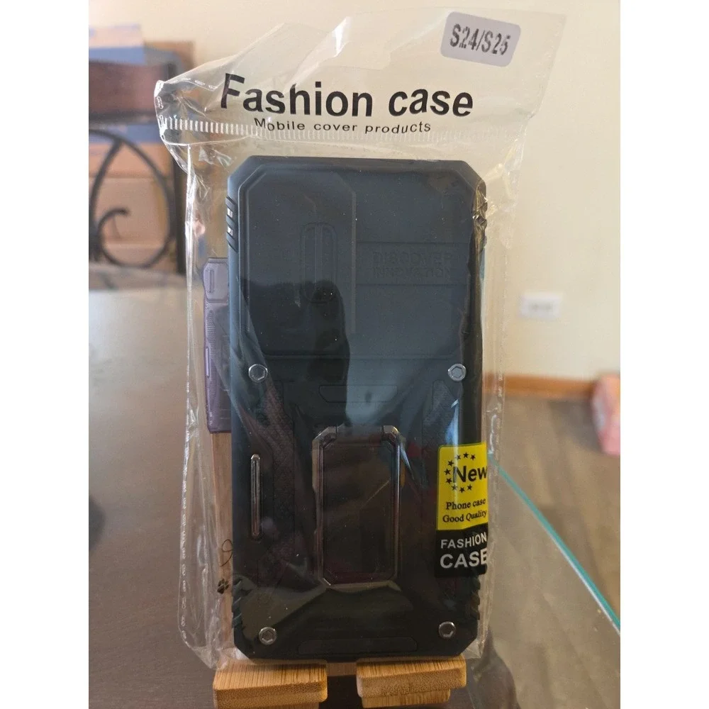 Samsung Galaxy S25 Edge Case, Green w/Slide Camera cover Kickstand NIB